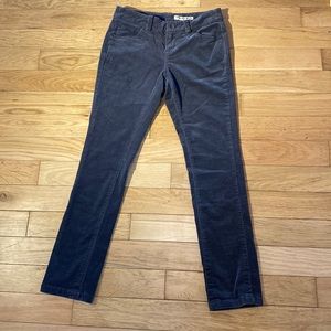 DKNY Jeans low rise corduroy cords skinny jeans in dark gray charcoal size 2P